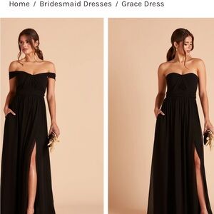 Birdy Grey Black Strapless Sweetheart Maxi Dress with Slit